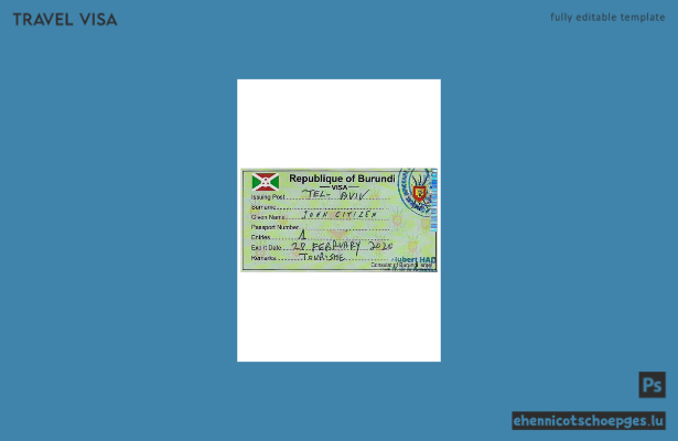Beispiel für ein Einreisevisum für Burundi
